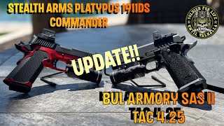 Stealth Arms 1911 DS Platypus vs Bul Armory SAS II Tac 4 25 Update