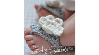 CROCHET TUTORIAL- BABY SANDALS