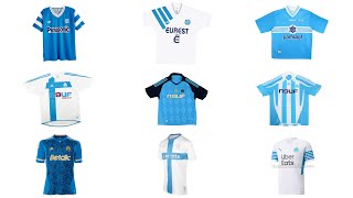 Nouveau maillot de l'OM 2021-2022 + tous les maillots depuis 1989