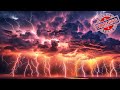 ⚠⚠❗ WARNING Violent Thunder ⚠⚠❗ Heavy Thunderstorm Sounds | Rain with Lightning for Relaxing, Sleep