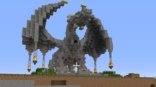 Minecraft 100% Survival: Building an Epic Dragon Statue