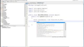 Create Custom Color using RGB Example in Applet