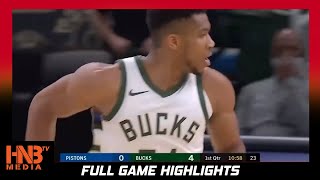 Detroit Pistons vs Milwaukee Bucks 1.6.21 | Full Highlights