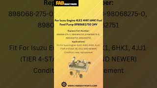 For Isuzu Engine 4LE2 4HK1 6HK1 Fuel Feed Pump 8980682750 24V