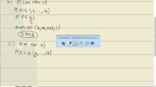Excel 2010: Binomial Distribution - Finding Probabilities