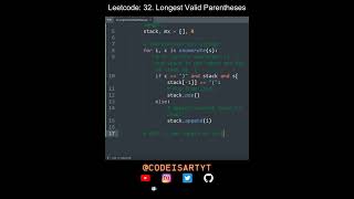 Leetcode 32. Longest Valid Parentheses in Python | Python Leetcode | Python Coding Tutorial | ASMR
