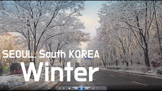 SEOUL, Driving in Snow #seoul #멍때리기 #DKFLYING #드라이빙