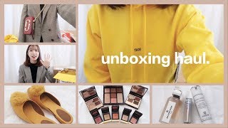 和我一起來開箱吧！2018 Huge Unboxing Haul #1| 护肤| 眼影 | 包包| 不小心买了好多祛痘印精华哈哈 | 巴黎世家香水