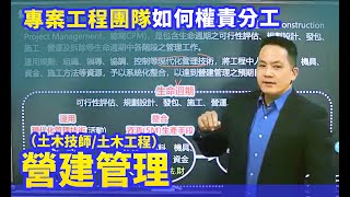 營建管理課程_專案工程團隊工作內容有那些｜志聖土木技師線上看