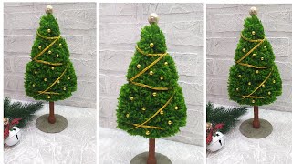 Yarn Christmas Tree | Pom Pom Christmas Tree DIY : Fun \u0026 Easy Tutorial