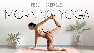 10 Min Morning Yoga Power Flow To Feel INCREDIBLE! (Intermediate/Advanced Yoga)