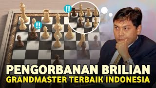 PARTAI CATUR TERBAIK GRANDMASTER UTUT ADIANTO - Taktik Di Luar Nalar Korban Kuda Dan Dua Benteng 😱