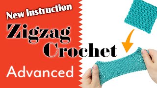 [Zigzag Crochet] How to make a stretchy fabric with a crochet hook - Advanced Level