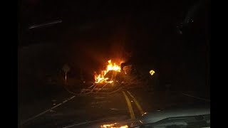 Incineran camión en medio de bloqueo sobre la vía Panamericana entre Cali y Popayán