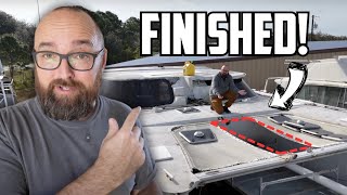 ⛵️The tramp ramp for our hurricane-damaged DIY catamaran is done! Ep614