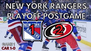 New York Rangers Playoff Postgame - Rangers vs Hurricanes - Game 1 (OT Reaction)