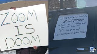Racine teachers, parents hold dueling demonstrations about in-person learning