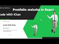 How To Make React Portfolio Website  | Responsive React Project Full for Beginners