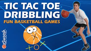Fun BASKETBALL Drills for Kids -  ❎ Tic Tac Toe 🅾️ (Dribbling Game)