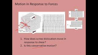 Linear defects pt3. Dislocation motion