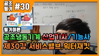 공조냉동기계산업기사 필기, 공조냉동기계기능사 필기 (이론)_제30강 서비스밸브,워터재킷,냉동기윤활장치(132p~137p)