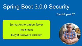 Spring Boot 3 Tutorial Security Oauth2 - Spring Authorization Server with a BCryptPasswordEncoder.