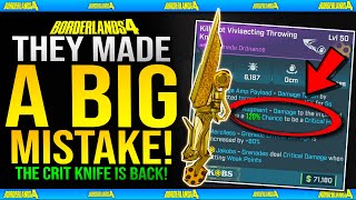 DEVS MADE A BIG MISTAKE! - The CRIT KNIFE is BACK After Patch / 120% Crit Chance / Borderlands 4