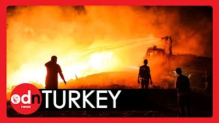 Locals Drive Through DEADLY Turkey Wildfire