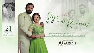 Sijo weds Reena - WEDDING CEREMONY | ST. GEORGE SALEM ORTHODOX CHURCH, IYPALLOOR | LIVE