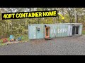 40ft TINY SHIPPING CONTAINER HOME w/ Hot Tub & Fire Pit! (Full Tour)