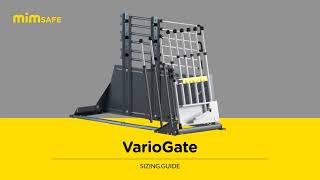 VarioGate Single Sizing guide