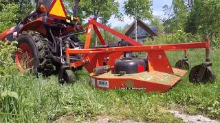 #169 kubota B2601 compact tractor. Landpride FDR1660 finish mower. Just Mow'in. outdoor channel.