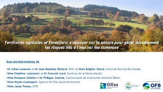 Webconf OiEau - S'appuyer sur la nature en territoires agricoles et forestiers - 08/07/2021