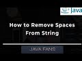 Remove space in string in Java