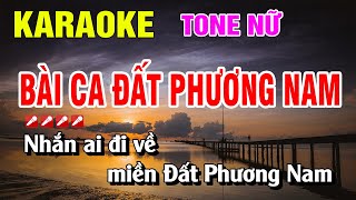 Karaoke Bài Ca Đất Phương Nam Tone Nữ Nhạc Sống | Nguyễn Linh