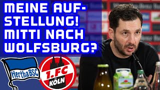 Hertha BSC vs. 1. FC Köln. Meine Aufstellung & Vorbericht. Mittelstädt zum VFL Wolfsburg?