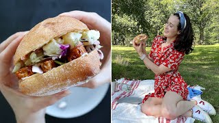 BBQ Tempeh Vegan Picnic Sandwich (Perfect for Summer Picnics, Potlucks & Parties!) *SUPER EASY*