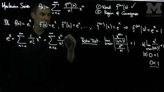 The Maclaurin Series for an Exponential Function