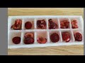 Cherry frozen ice cubes #icecube #frozencherry #drinks #cubes #eiswürfel