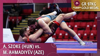 Gold Medal • GR 97Kg • Alex Gergo SZOKE (HUN) vs. Murad AHMADIYEV (AZE)