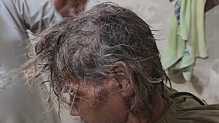 AMAZING TRANSFORMATION | Long to Short Haircut | 4 Year Insane Homeless Hair & Beard Cut | ASMR