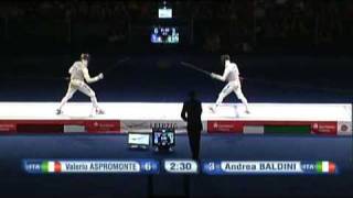 ECH 2010 Leipzig Men's Foil Final ASPROMONTE (ITA) vs. BALDINI (ITA)