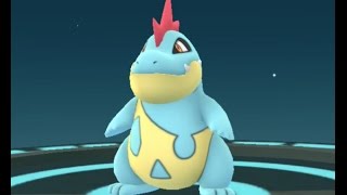 Pokemon GO !! Pokedex 159 藍鱷 CROCONAW evolution from TOTODILE 小鋸鱷 進化