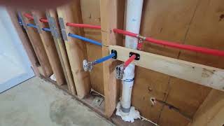 Easy Pex water pressure test! No air! Sharkbite Pvc to 3/4 pex connection! #pex #sharkbite