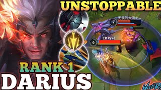 DARIUS MONSTER IN TOPLANE MVP PLAY! BEST META BUILD - TOP 1 GLOBAL DARIUS BY 无畏的大流士DARİUS- WILD RIFT