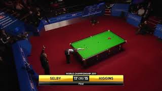 Final WSC 2017 last frame Mark Selby vs John Higgins