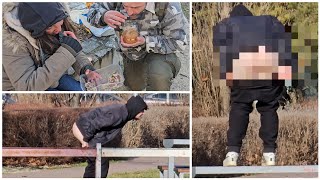 Homeless survival, časť 1 - cvok nám ukázal holý z.. pomoc kolegyni, zber a konzumácia (03.02.2025)