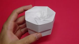 DEMO: Origami Heptagonal Box with Lid Designed by Jeremy Shafer