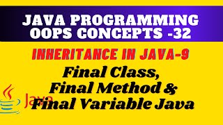 Final Keyword in Java in inheritance concept || Final class, Final method and Final variable java