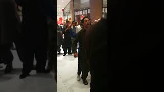 Funny dance of Pakistani man in packages mall